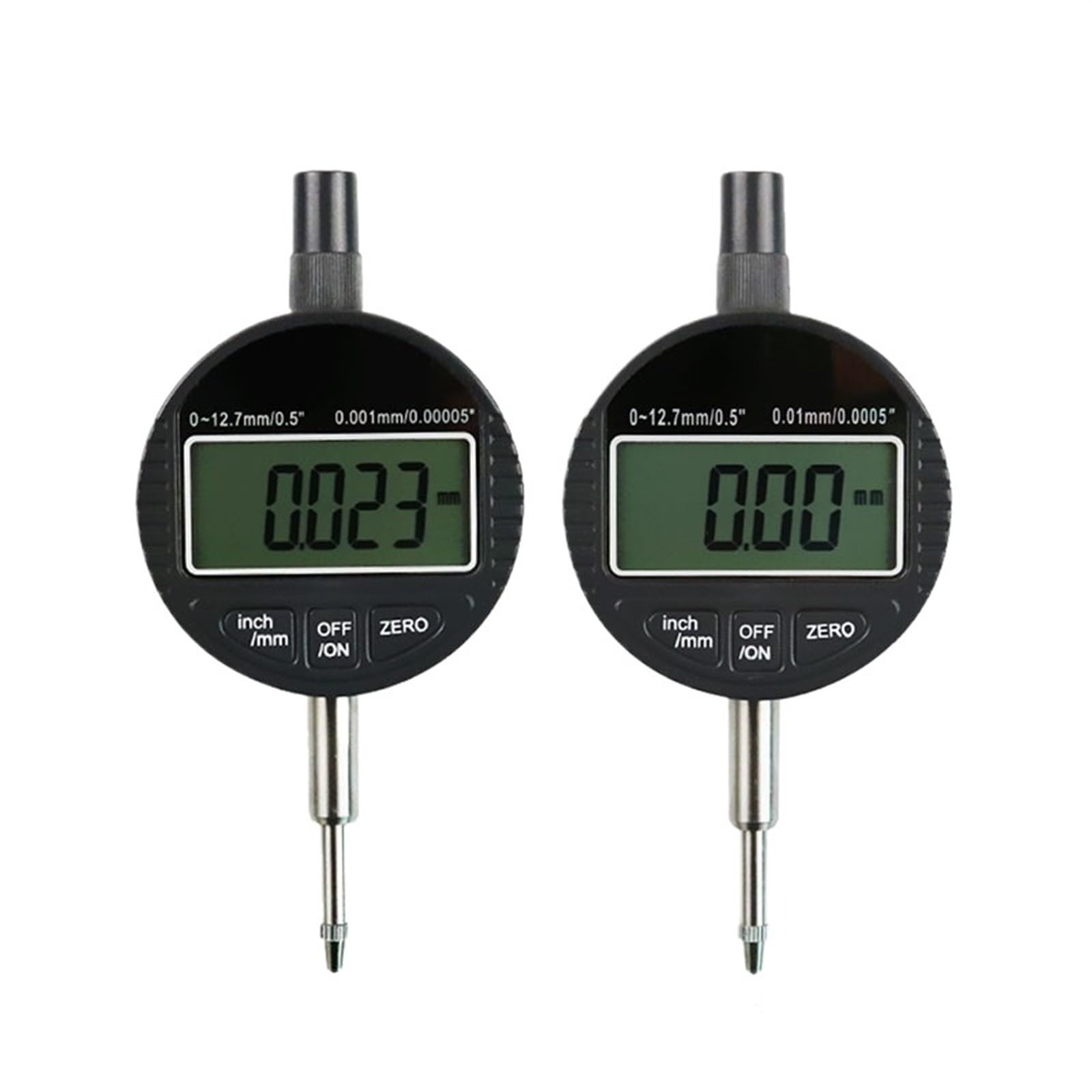 Indicatore di Portata 0-12,7 mm/0,5" 0-25,4 mm/1" Comparatore Digitale Strumento di precisione 0,01 mm/0,0005" 0,0001 mm/0,00005" Strumenti Tester(0-25.4 0.001mm)