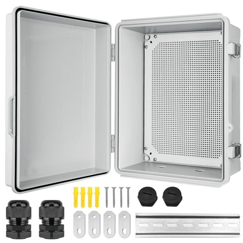 CHENGPI Verdelerkast opbouw, verdeelderkast, industriële behuizing, schakelkast, IP65, elektrische aansluitdoos, buitenverdelerkast, waterdicht, met slot, aansluitdoos 330 x 430 x 180 mm