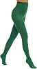 MANZI Women's Solid Color Semi Opaque Footed Tights Soft Stretch Pantyhose