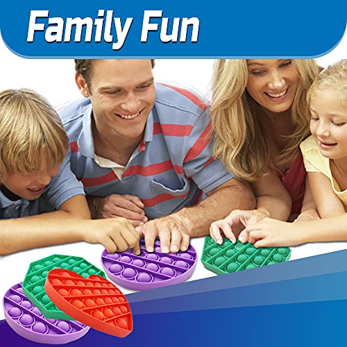 Ellostar Push Pop Bubble Sensory Fidget Toys Pop Stress Reliever Silicone Squeeze Toy Tactile Logic Game, Great For Kids And Adults (Red Heart) #TOP6