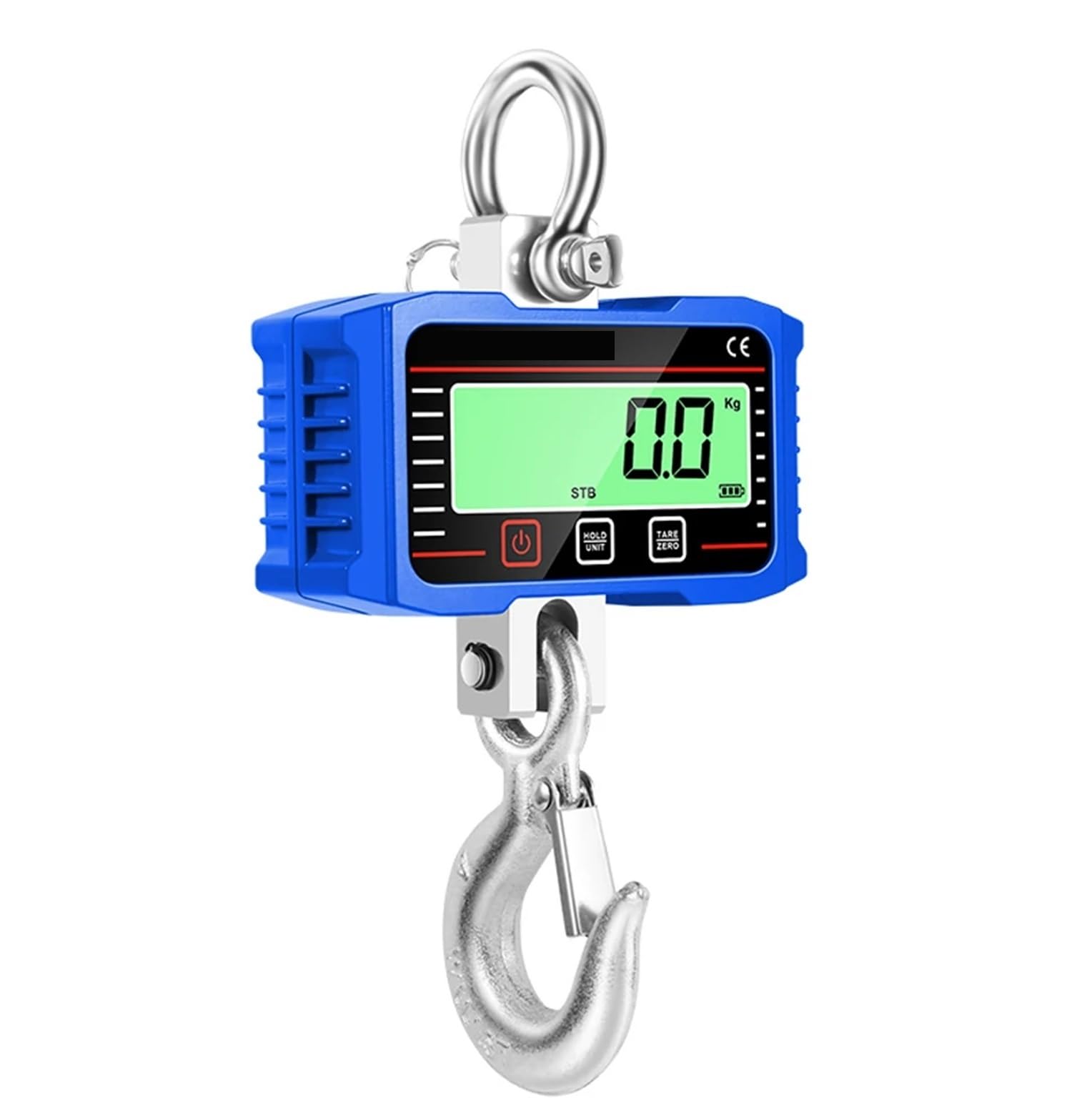 Digital Crane Scale, 2000kg Digital Crance Scale Electronic Heavy Duty Weight Hook Crane Weighing(Blu)