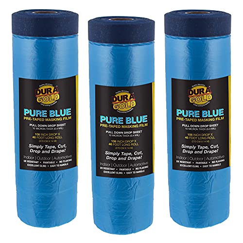 Dura-Gold Pre-Taped Masking Film (3 Pack)