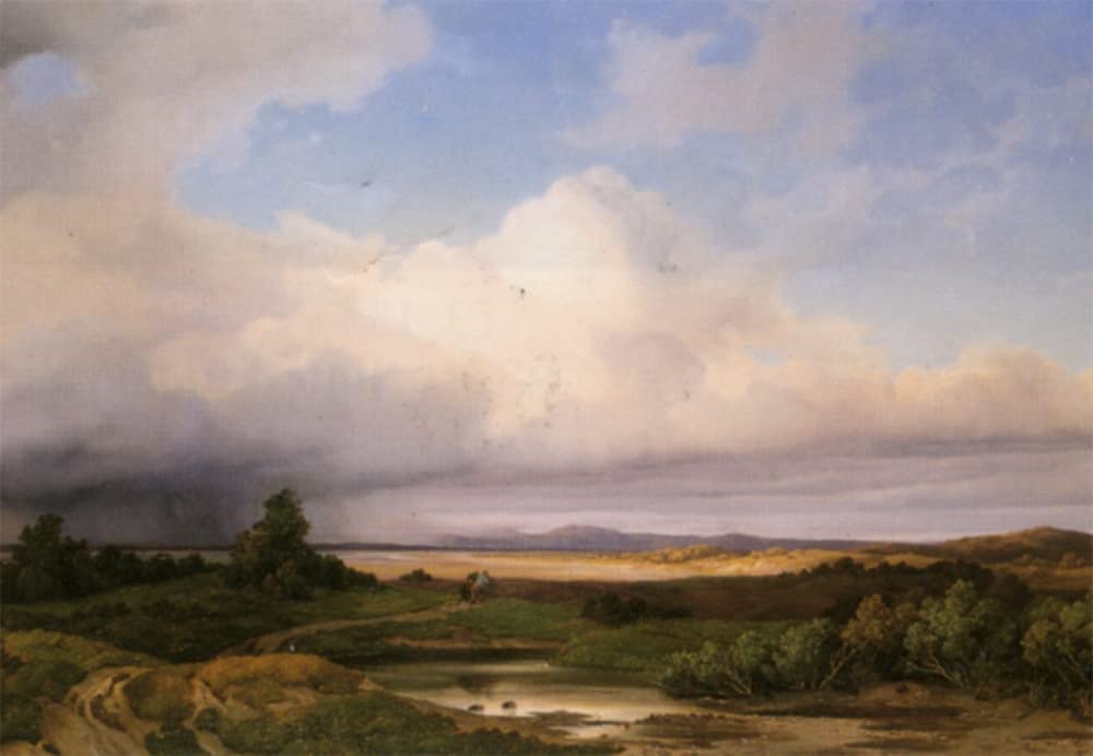 Tableau Isarlandschaft Bei Gewitter Albert Zimmerman Impression 60x90cm - 5