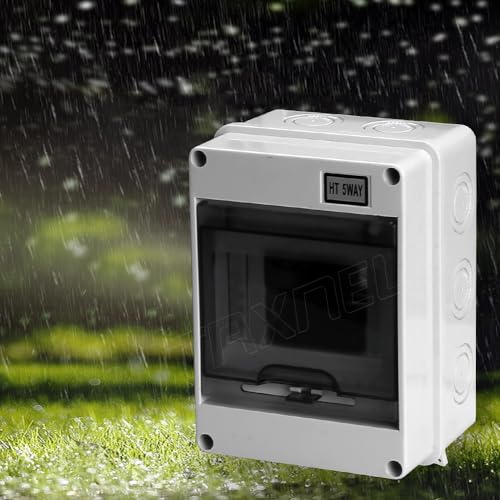 5 Ways Electrical Distribution Box IP65 Waterproof Transparent Cover Distribution Protection Box Circuit Breaker MCB Switch Meter Timer PC Plastic Junction Wire Box HT Outdoor (5P) - Image 4