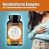 FloraProbio - Kulturen Komplex mit 23 Bakterienstämmen (10 Mrd. KBE) & Akazienfasern ohne Inulin, vegan - 60 magensaftresistente Kapseln (= max. 2 Monats-Vorrat)