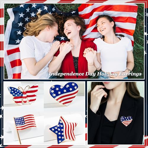Image of American Flag Pin Patriotic Enamel Brooch USA 250th Birthday 250 Years Anniversary 4th of July Independence Day Accessories Celebration Gift