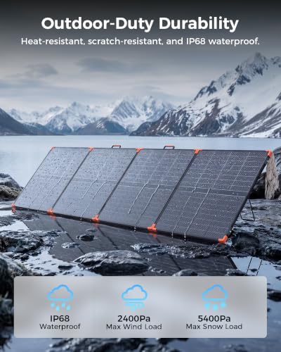 Image of ZOUPW 450W PRO Bifacial Portable Solar Panel,25.6% N-Type 16BB Foldable | IP68 Waterproof, 4-Zone Anti-Shading,20.9 lbs, 4-in-1 Connector for EcoFlow Delta /Anker /Jackery /Bluetti, Off-Grid RV Camping