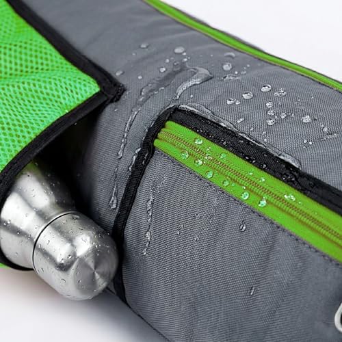 Image of Yoga Mat Cover Bag with Adjustable Shoulder Strap Waterproof Yoga Mats Carry Bags fit for 4mm to 8 mm Yoga Mat for Women and Men Zipper Mats Bag's for Meditation Mat (Grey Neon)