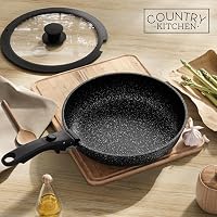 Country Kitchen Cookware Set with Removable Handle, Oven & RV Safe Pots and Pans Set, Black, Original — image 9