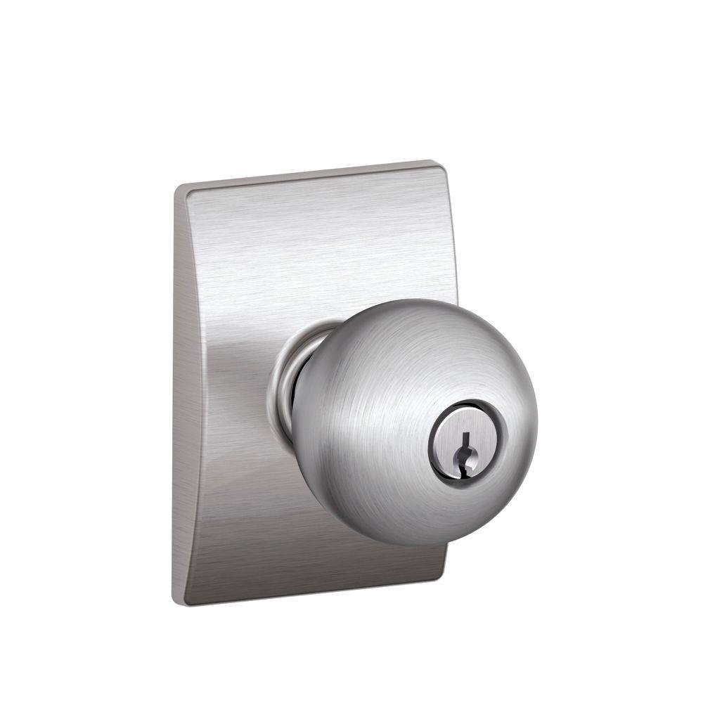 SCHLAGE F51A ORB 626 CEN Century Trim Anahtarlı Giriş Kilidi, Saten Krom