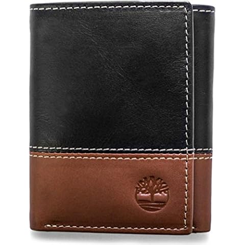 Timberland Leather Trifold Wallet with ID Window Cover