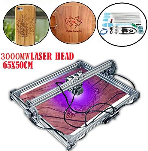 CNC 2 Axis Laser Engraving Machine 3000MW Wood Router Engraver Engraving Milling Machine DIY Kit Desktop Engraver 650x500mm Carving Area