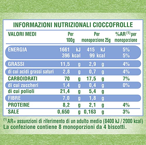 Mulino Bianco Cioccofrolle Biscotti Senza