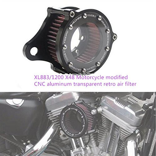DLLL transparente motocicleta CNC manualidades Filtro de aspiración filtro de aire para Harley Davidson SPORTSTER XL883/1200 48 2004  2014 Scooter