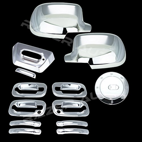 Razer Auto Mirror Cover, 4 Door Handle with Passenger Keyhole, Tailgate Handle, Gas