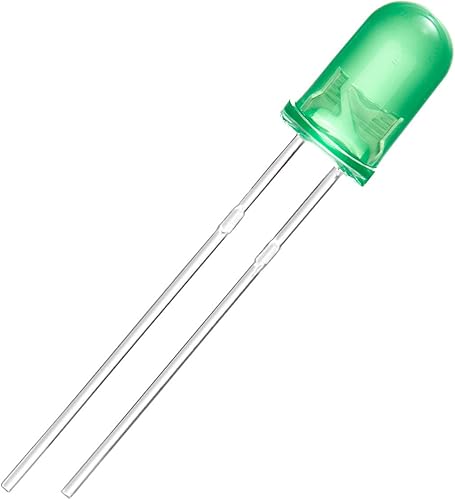 Miniatura 4 de Chanzon 100 unids 0.197 in parpadeante verde LED diodo luces 1.5Hz intermitente (lente difusa redonda DC 3V 20mA) iluminación brillante bombillas