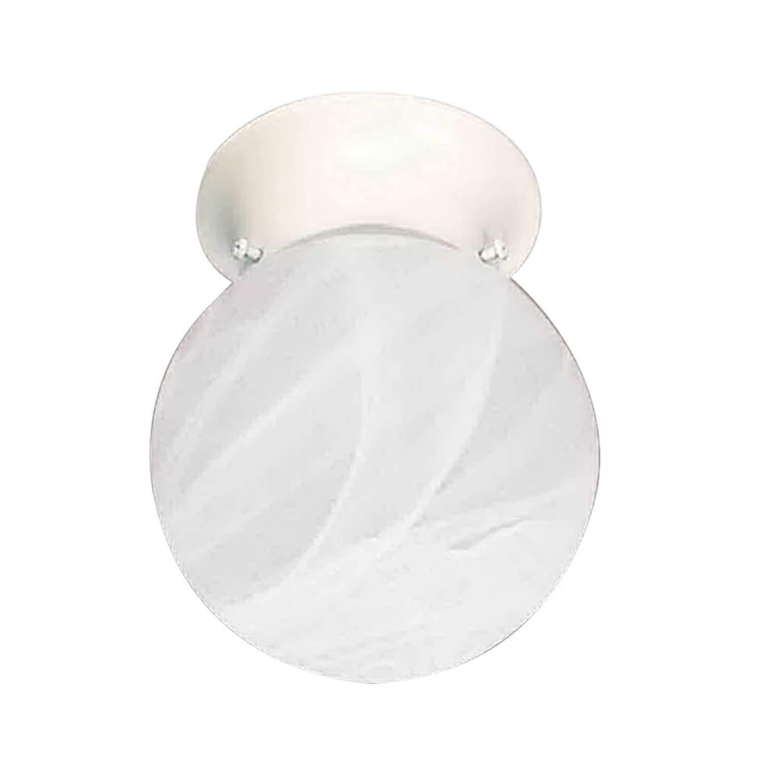Volume Lighting V7319-6 1-Light Flush Mount Ceiling Fixture White