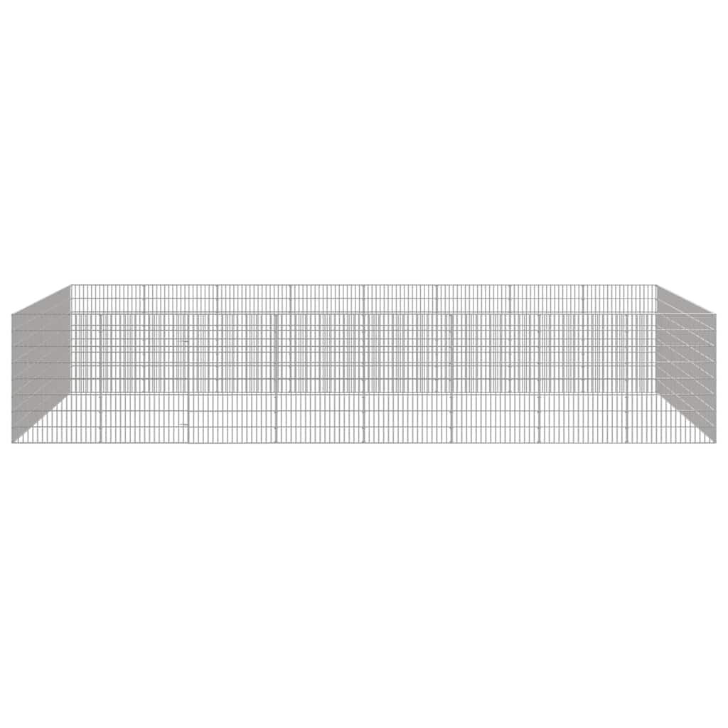 vidaXL Recinto per Animali Ruspante 24 Pannelli 54x80 cm Ferro Zincato, recinto per Conigli, Box per Animali Domestici, Recinzione per Conigli