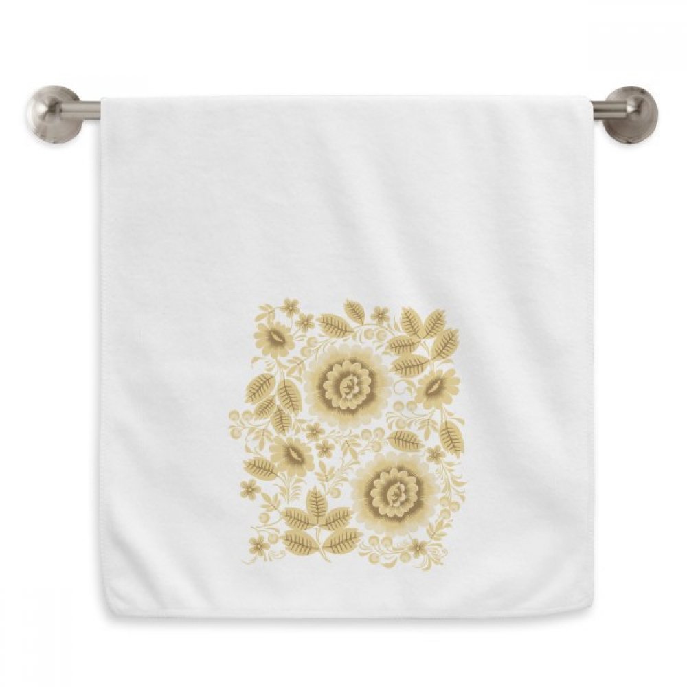 Serviettes débarbouillettes anti irritation visage fleurs jaune d'or