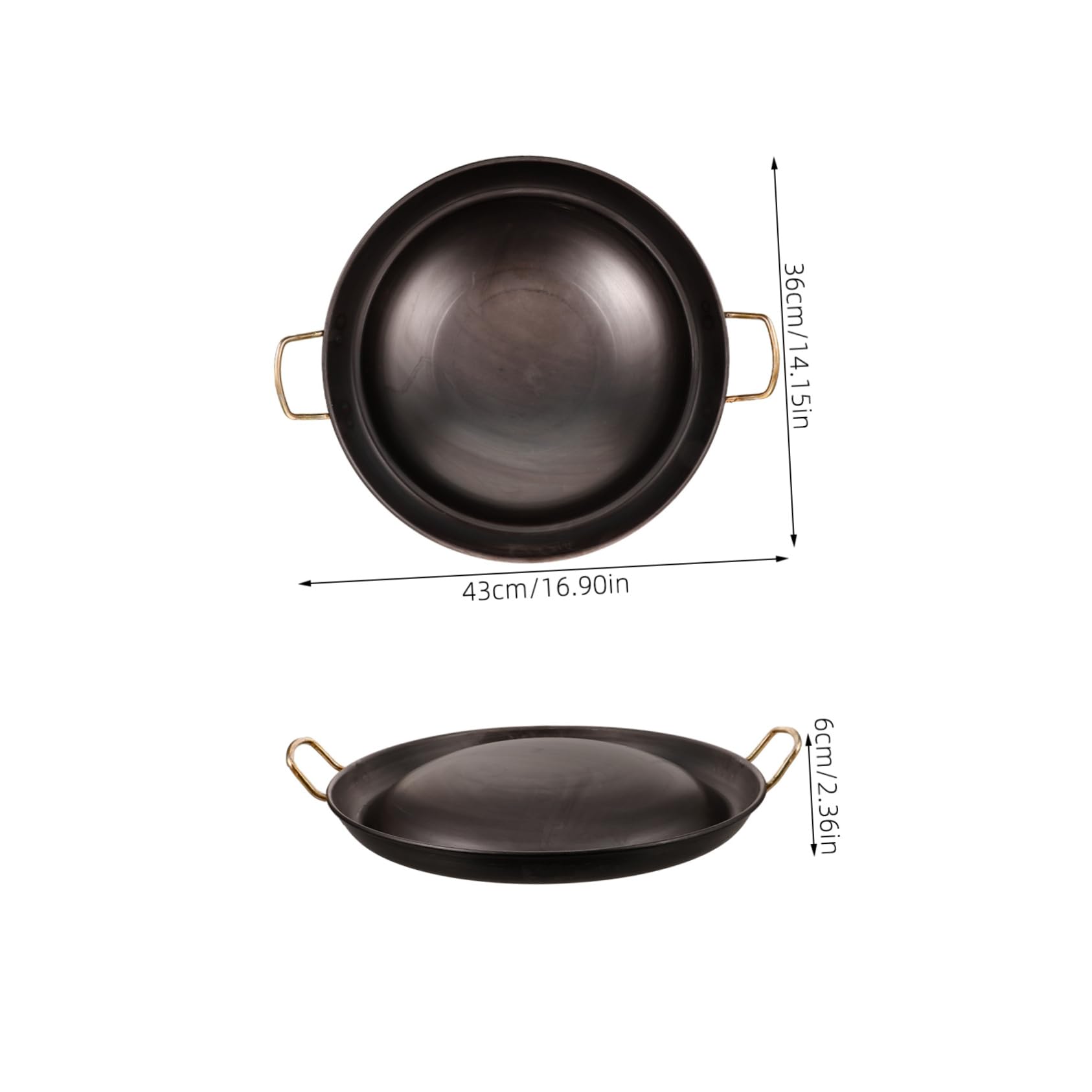 PRETYZOOM Iron Skillet Frying Pan Basket Nonstick Titanium Frying Pan for Breakfast Pancake Omelet