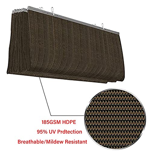 Auvent rétractable Wave Shade Cover café 0,5x6m pour terrasse - 6