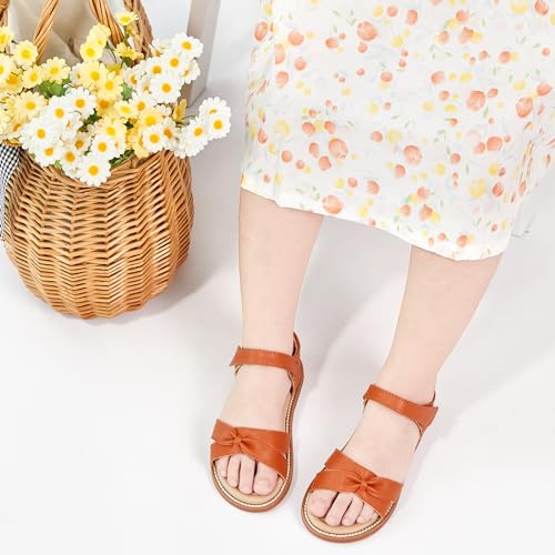 Image of Otter MOMO Girls Open Toe Princess Flat Sandals with Comfort Sole Summer Sandals