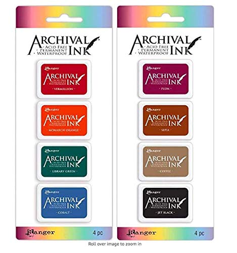 Ranger Mini Archival Ink Pad Kits #1 & #2 - 2 item Bundle