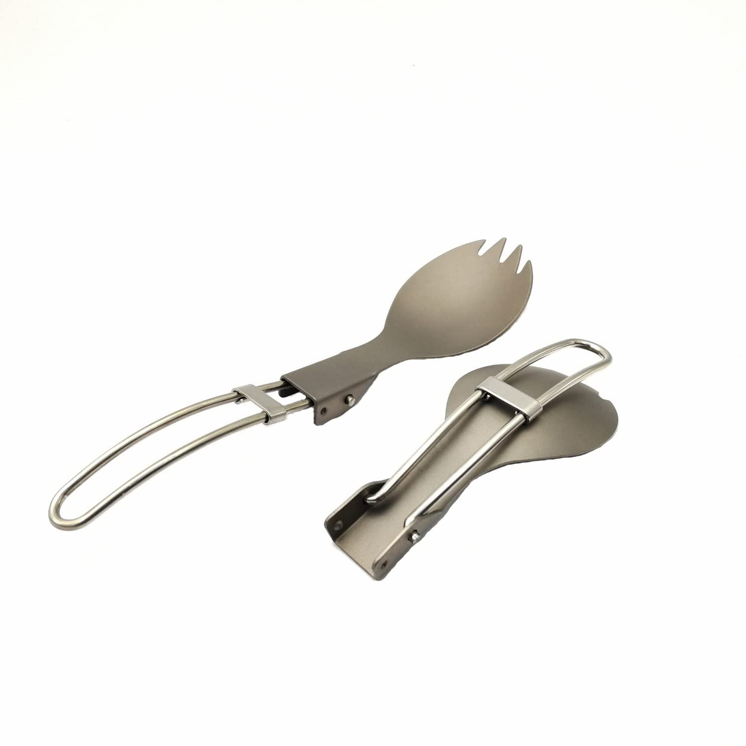 SSTI Titanium Folding Spork for Camping Backpacking Hiking Fishing or any other Outdoor Activities /Ultra Light & Premium Quality (Original)
