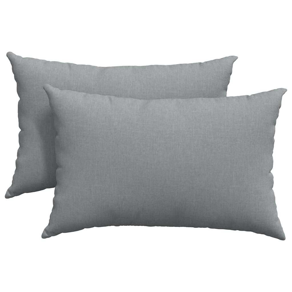 Coussins de canapé 2 pièce Gris Clair 60 x 40 cm Tissu, Coussin pour Canapé, Salon et Chambre