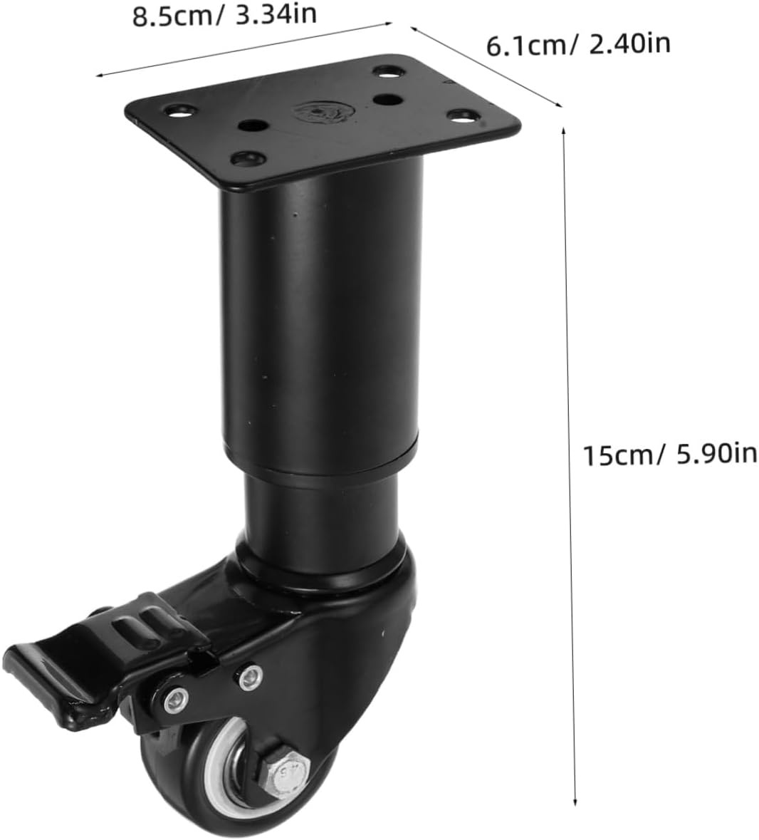 Mipcase 4pcs Adjustable Furniture Legs with Wheels Height Adjustable Legs for Sofa Dresser and Cabinet Sturdy Support and Smooth Rolling for Easy Movement