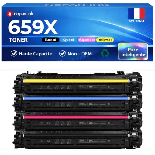Pack 4 toners W2011X W2012X W2013X pour éliminer les pannes d'encre sur LaserJet M776z