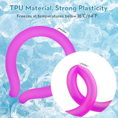 Image of 2PCS Neck CoolingTube, Reusable Ice Coolers Wearable Body CoolingProducts, Neck Coolers for HotWeather (Pink*2)
