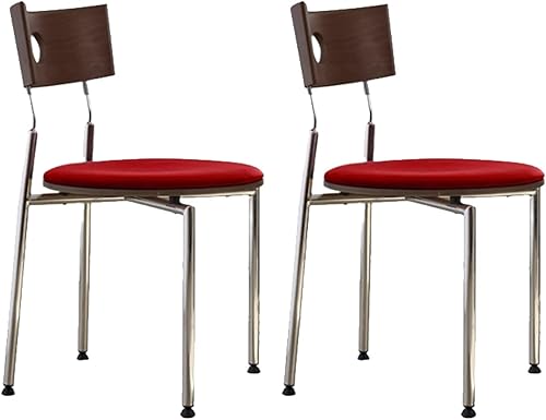 Miniatura 35 de Stackable Dining Chairs Set, Kitchen Chair with Curved Backrest, Upholstered Living Room Chair, Occasional Seat Dining Room Chairs with Metal