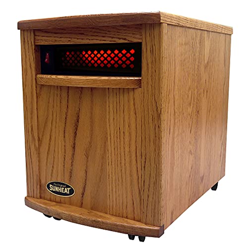 SUNHEAT Original Amish Hand Crafted Infrared Heater - Nebraska Oak