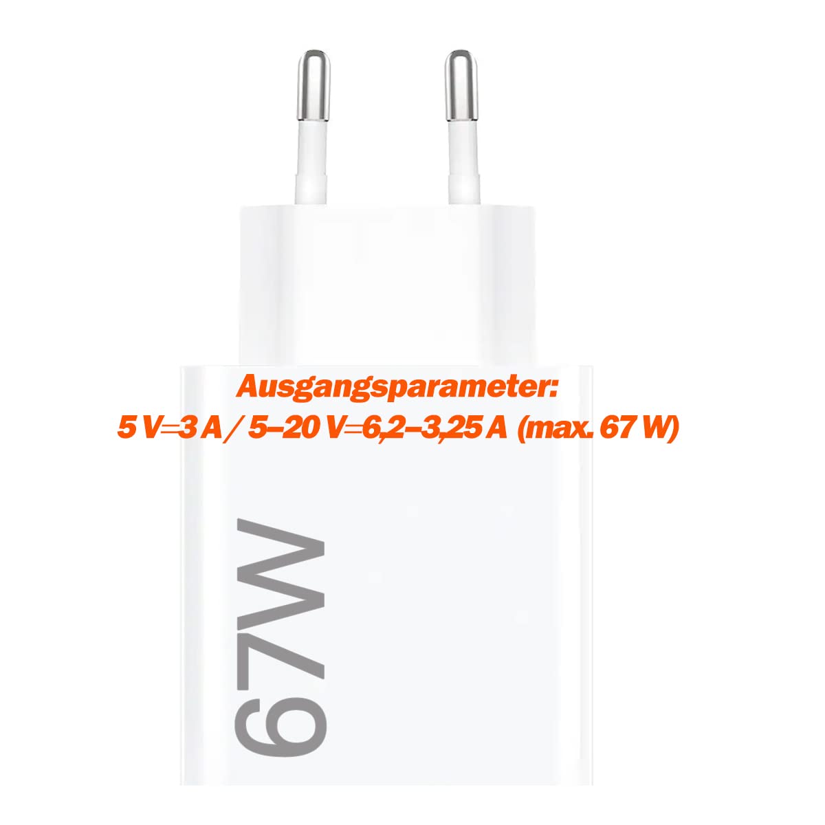 Caricatore Veloce Originale 67W Turbocharge Per Xiaomi - USB C Con Cavo 2m Per Mi, Redmi, Poco - 3