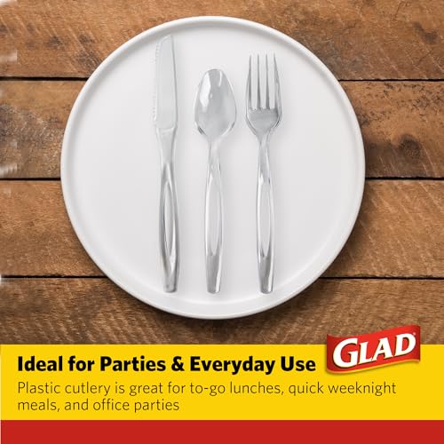 Glad Clear Disposable Plastic Cutlery Set, 120 Count Value Pack - image 4