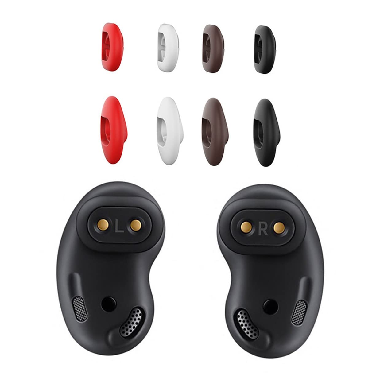 Gatuida 16pares Tapones De Para Auriculares Inalámbricos Compatible Con Buds Live De Negros Rojos y Lavables Seguro Para
