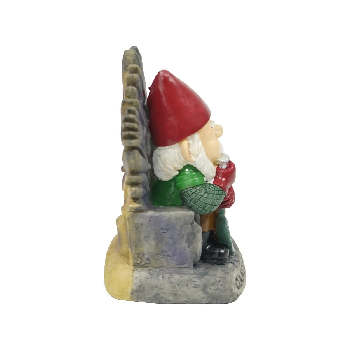 EraSpooky Estatuas de gnomos de resina de 6 pulgadas, decoración al aire libre, esculturas novedosas, decoración de patio, césped, regalos divertidos de jardín