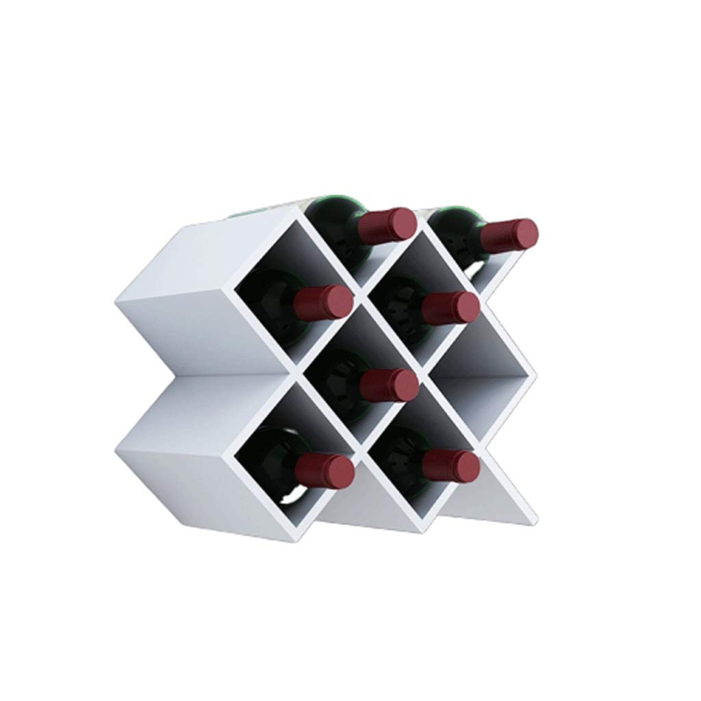 Portabottiglie autoportante con 6 griglie salvaspazio per vini rossi e bianchi