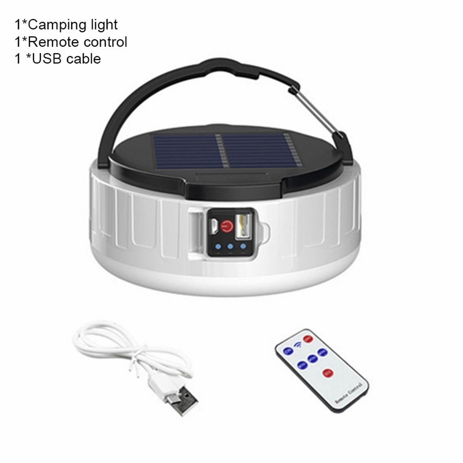 Camping-Laterne Hochleistungs-Solar-LED-Lampe mit USB-Aufladung for Zeltlampen im Freien, tragbare Laternen, Notbeleuchtung for Grillwanderungen