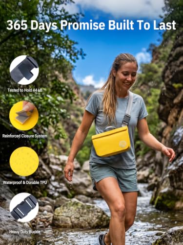 Image of niphean IPX7 Waterproof Fanny Pack, Magnetic One-Hand Closure Dry Bag