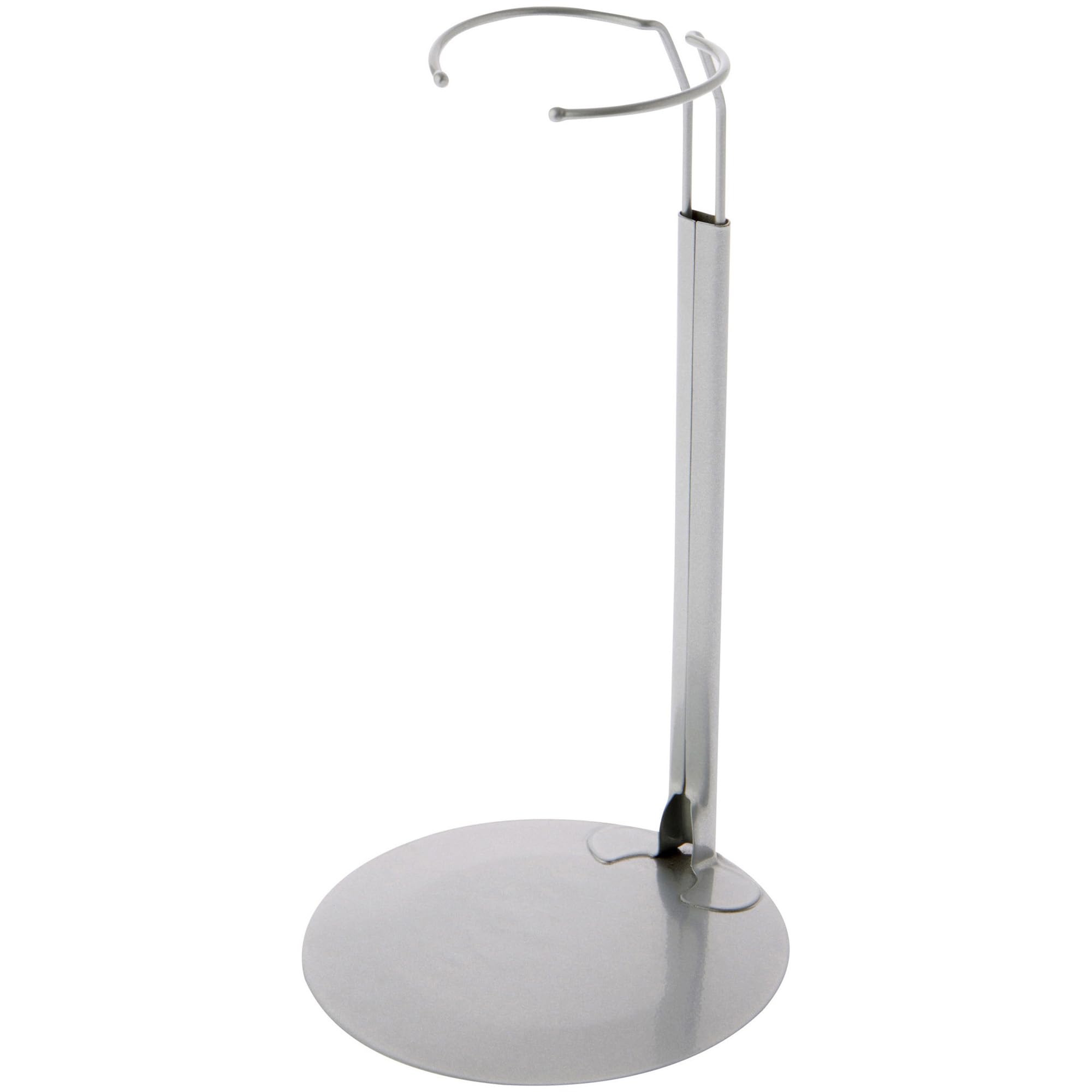 Plymor DSP-90S Silver Adjustable Doll Stand, fits 15, 16, 17, 18, 19, 20, and 21 inch Dolls, Waist is 3" - 4" wide, 8" - 11" around, Pack of 6