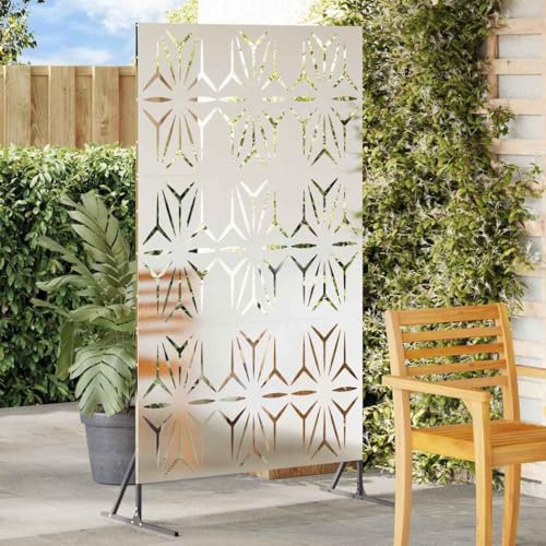 Écran de confidentialité gris acier : panneau rectanculaire résistant pour jardin