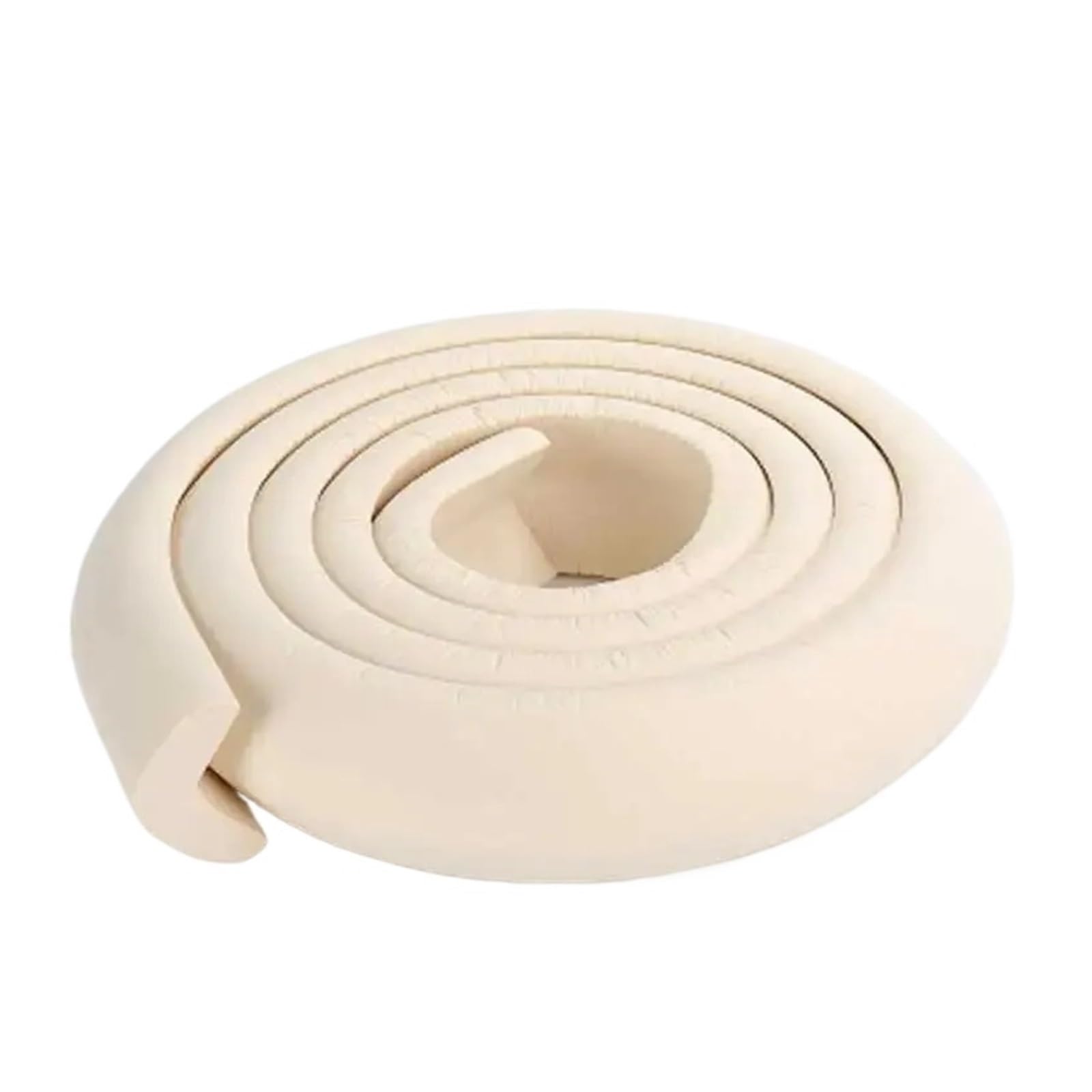 2M Child Bumper Strips Safety Anti-collision Soft Table Edge L-shaped Protector Strip Corner Protection(Beige)
