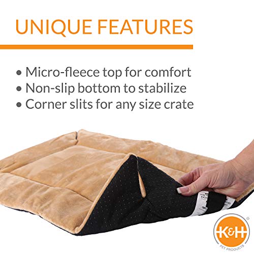 Image of K&H Pet Products Self-Warming Crate Pad Large Tan 25 inch x 37 inch