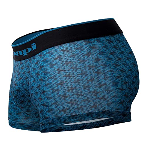 Papi Men's Microflex Brazilian Trunk 2 Pack - UMPA048 (Teal Graphic, Large)