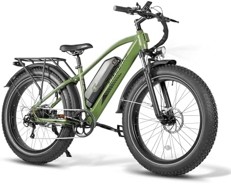 Likebike Lander Electric Bike for Adults, UL 2849 Certified, 26” X 4.0” Fat Tire Mountain Electric Bike with 500W 48V 13Ah Battery, 25MPH E-Bike and Shimano 7-Speed&Front Suspension E-Bicycles
