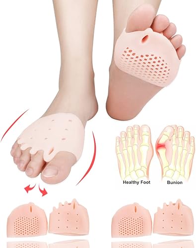 Miniatura 8 de Almohadillas metatarsianas, separadores de dedos de gel, cojín corrector de juanetes, espaciadores de dedos, cojines de bola de pie, suaves y