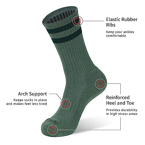 Image of MONFOOT Women's and Men's 3-8 Pairs Athletic Cushion Crew Socks Multi