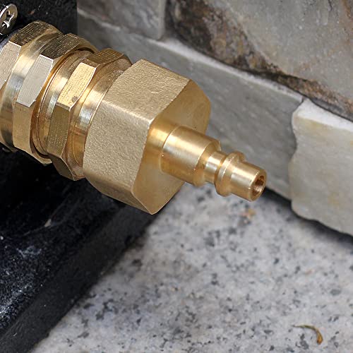 Image of SIGURANTA RV vent plug prevent freezing in winter helps drain water from water pipes, suitable for camping RVs, boats, garden hoses, water pipe Blow Out Plug brass quick connector (female)